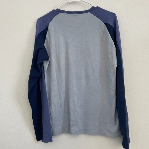 Y2K Armani Exchange T Shirt Men M Colorblock Casual Crew Neck Long Sleeve - Picture 2 of 8